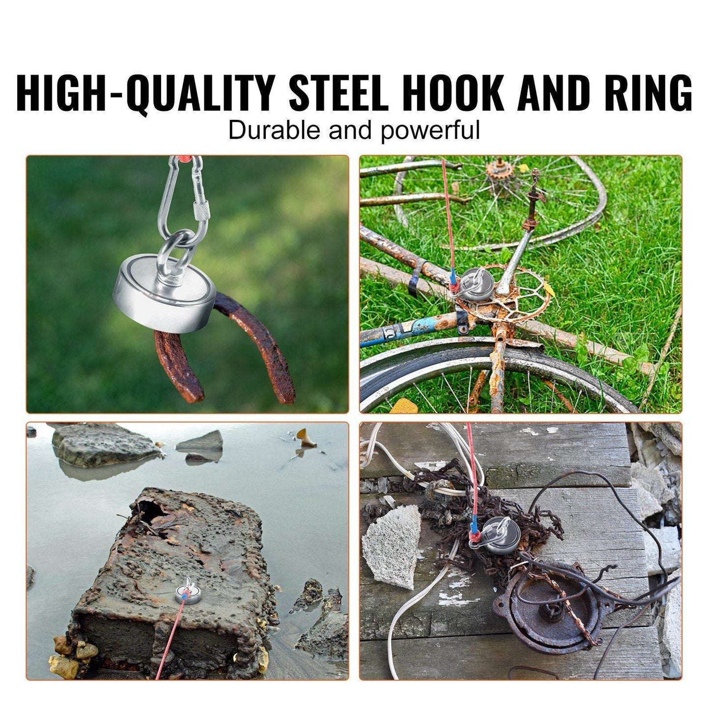 1200lb Double-Sided Magnet Fishing Kit